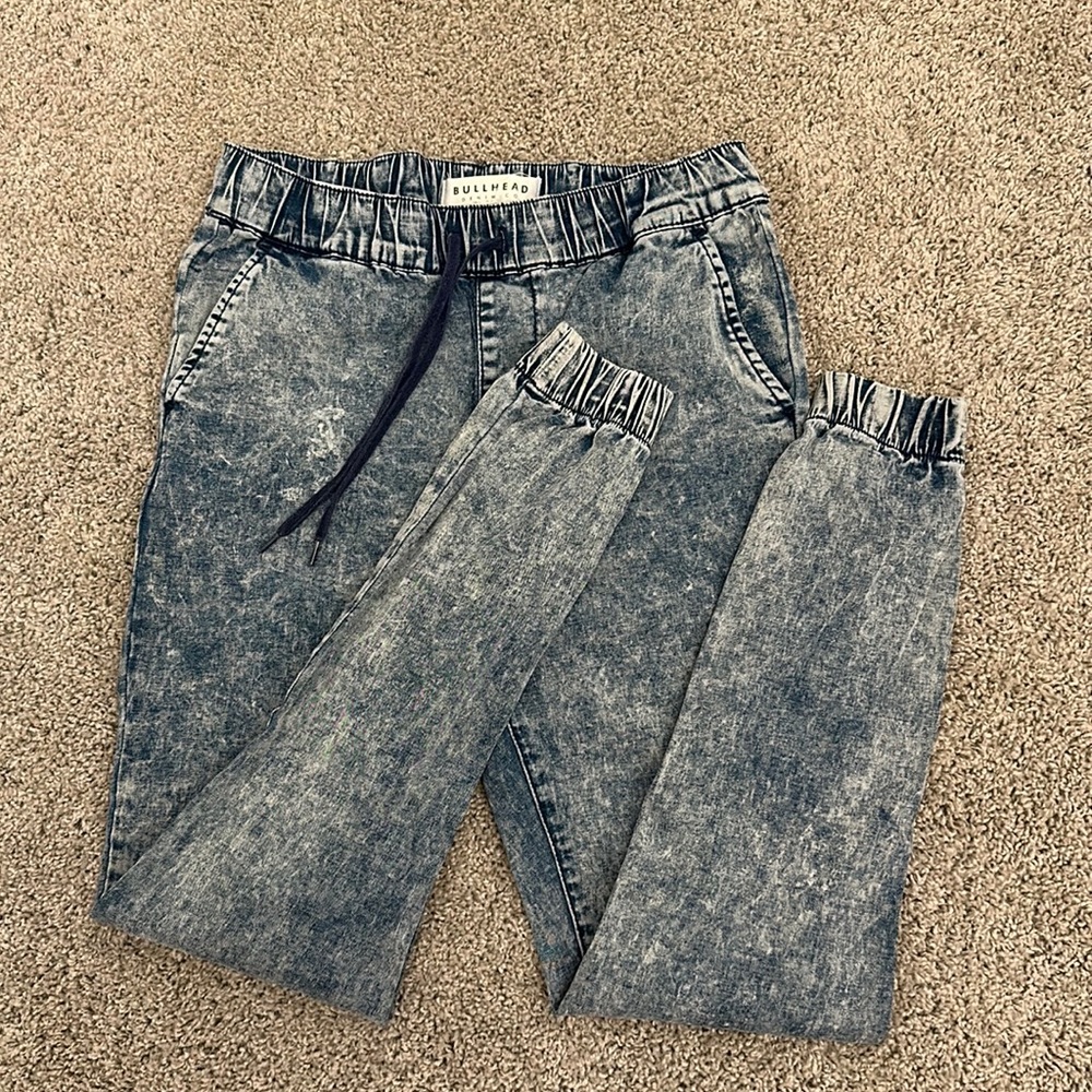 Bullhead Denim Acid Washed Joggers
